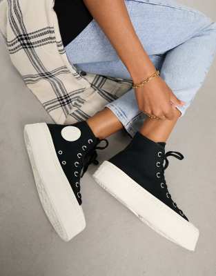 Converse Chuck Taylor All Star Modern Lift Hi trainers in black - ASOS Price Checker