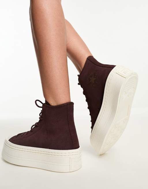 Converse bruin online hoog