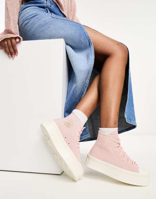 Converse Chuck Taylor All Star Modern Lift Hi trainers in pink ASOS