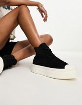 Skechers Funky Street high top trainers in black canvas