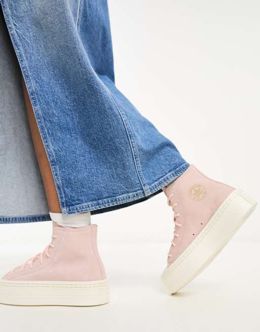 Converse – Chuck Taylor All Star Modern Lift – Rosa sneakers med höga skaft, 3 av 4