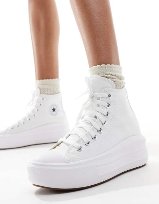 Converses blanches outlet montantes