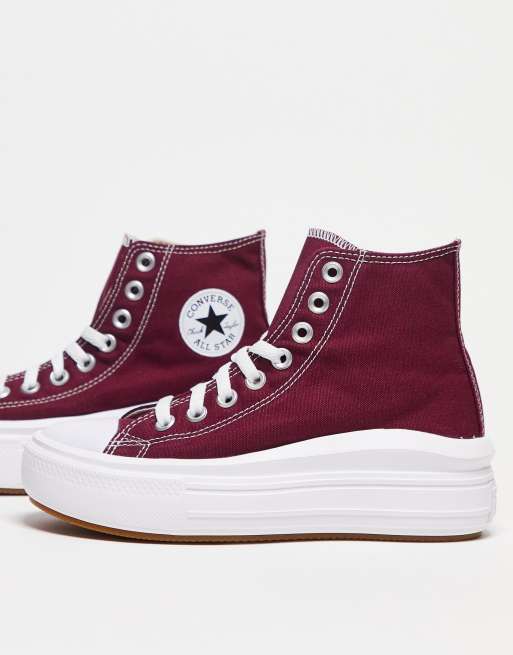 Converse – Chuck Taylor All Star – Move – Bordowe buty sportowe za kostkę