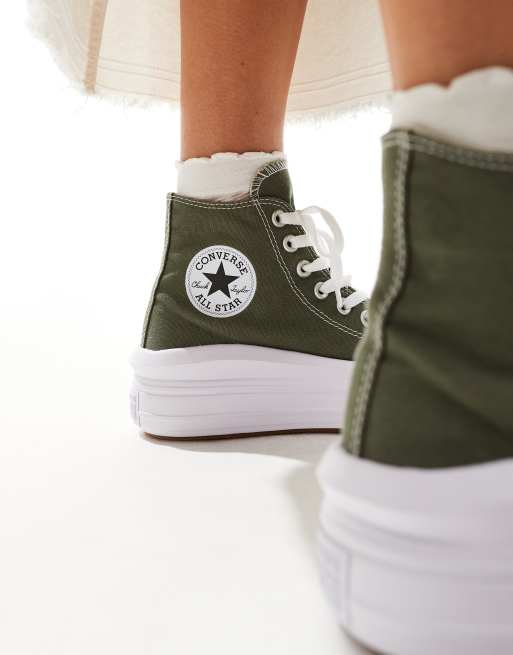 Converse – Chuck Taylor All Star Move – Buty sportowe za kostkę w kolorze khaki, 4 z 5