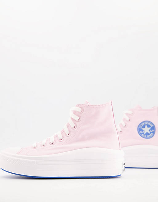 Vleien Wanneer Doorweekt Converse Chuck Taylor All Star Move Hi Anodized Metals canvas sneakers in pink  foam | ASOS