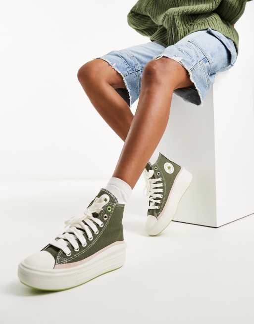 Converse - Chuck Taylor All Star Move Hi - Kakigrønne sneakers