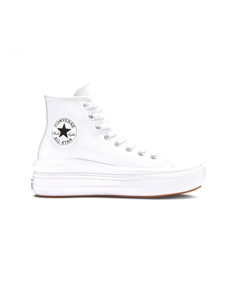 Converse – Chuck Taylor All Star Move Hi – Sneaker aus Leder in Weiß - view 1