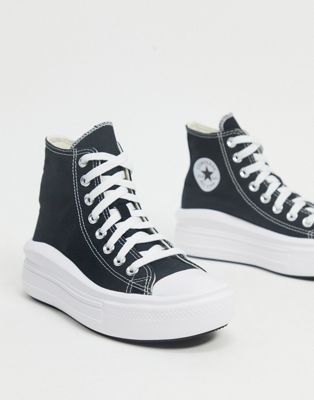 Converse Chuck All Star Move Hi sneakers in black | ASOS