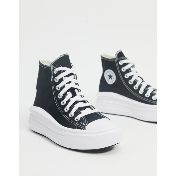 junto a Destello Conductividad Converse Chuck Taylor All Star Move Hi sneakers in black | ASOS