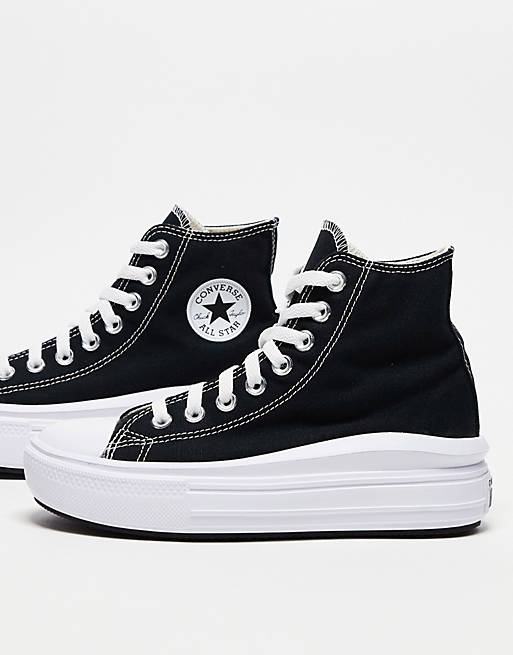 Converse Chuck Taylor All Star Move Hi sneakers in black | ASOS