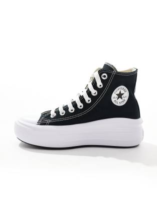 converse chuck taylor all star hi leather sneakers in black