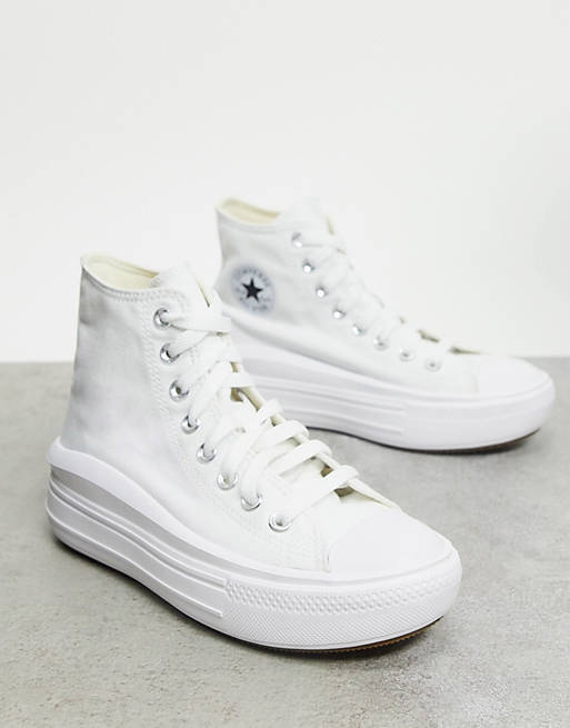 بلاط ارضيات Converse Chuck Taylor All Star Move Hi sneakers in white بلاط ارضيات