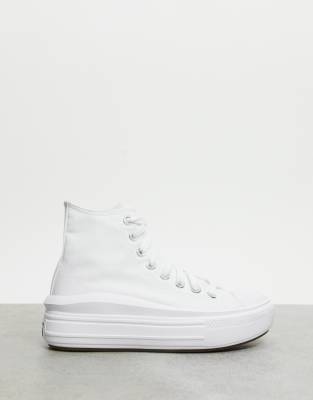 converse white chuck taylor all star move hi sneakers