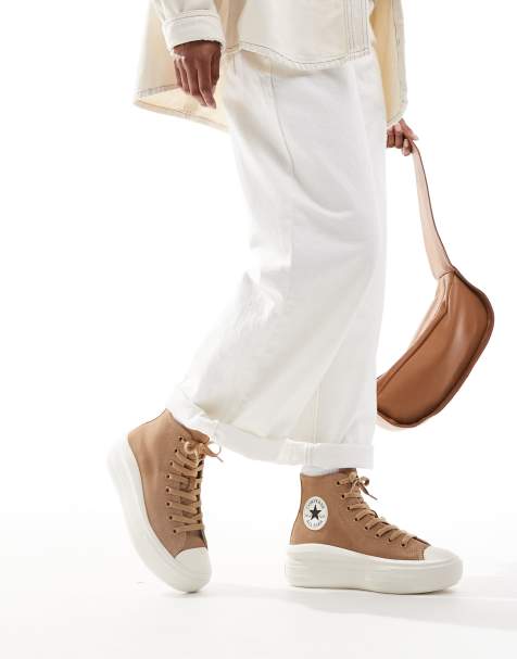 Converse Chuck Taylor All Star Move Hi trainers in beige - view 1