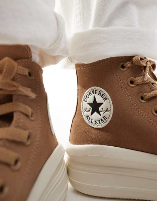 Converse Chuck Taylor All Star Move Hi trainers in beige ASOS