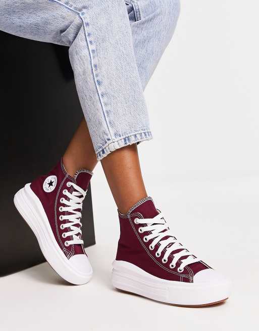 Maroon converse clearance trainers