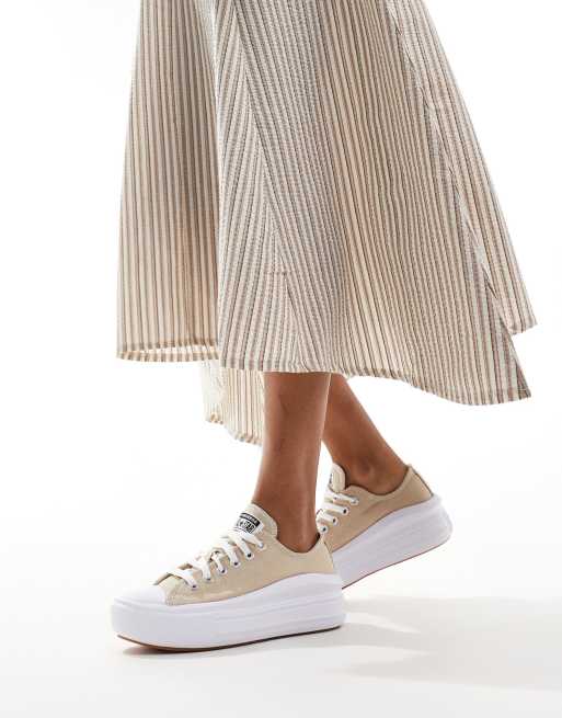 Converse Chuck Taylor All Star Move Ox sneakers in cream, 3 of 5