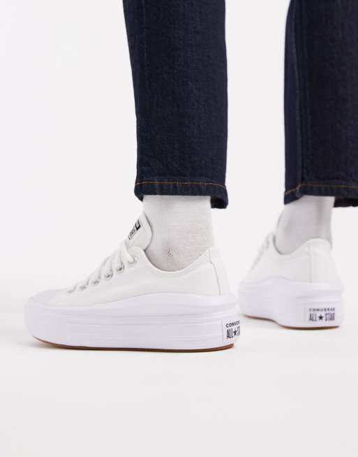 Converse – Chuck Taylor All Star Move Ox – Vita sneakers, 5 av 5