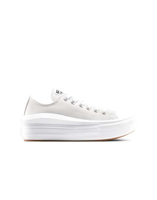 Converse Chuck taylor all star move platform in barely grey/white/black