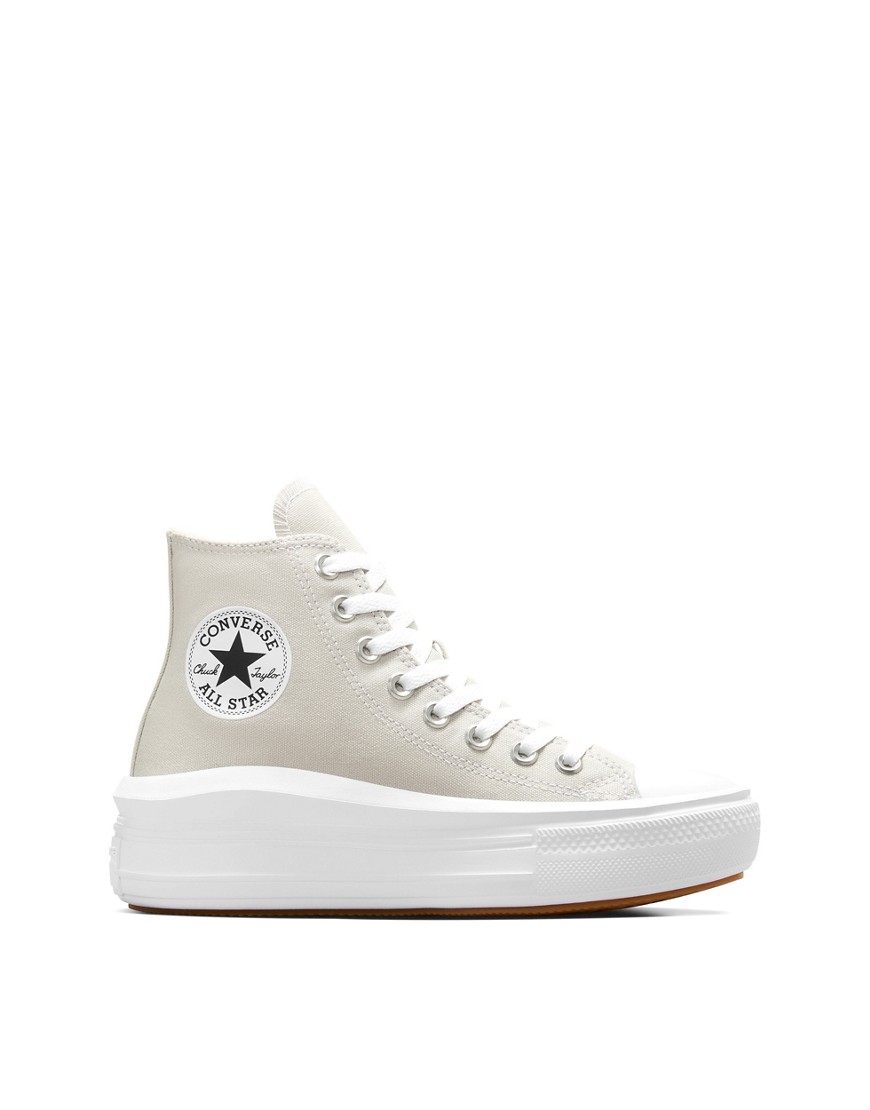 Converse Chuck taylor all star move platform in fossilised/white/black-Grey
