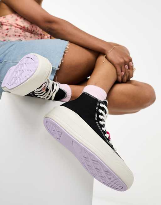 Converse – Chuck Taylor All Star Move Pop Words – Sneaker in Schwarz, 2 von 4