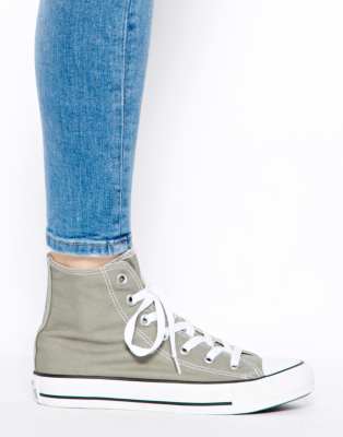 silver high top converse