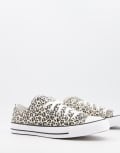 [Converse] Converse Chuck Taylor All Star Ox Archive Print Cheetah sneakers in black 11.5 Black