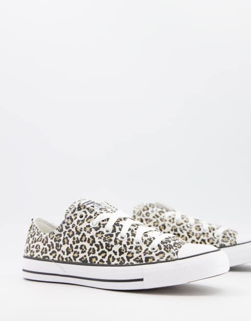 Converse Chuck Taylor All Star Ox Archive Print Cheetah sneakers in black