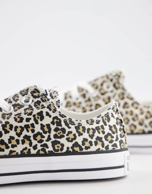 Converse Chuck Taylor All Star Ox Archive Print Cheetah sneakers in black