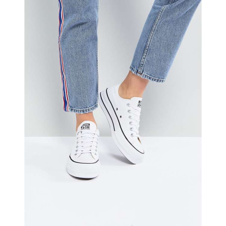 Converse - Chuck Taylor All Star Ox - Baskets à semelles plateforme Blanc | ASOS