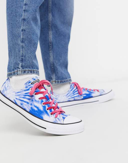 Converse rouge et cheap bleu