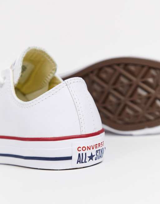 Converse Chuck Taylor All Star Ox Baskets en cuir Blanc