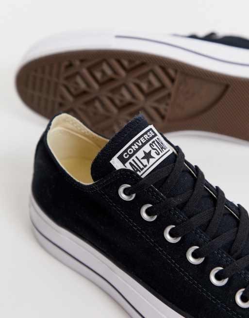 Converse - Chuck Taylor All Star Ox - Baskets en toile à semelle plateforme - Noir, 2 de 4