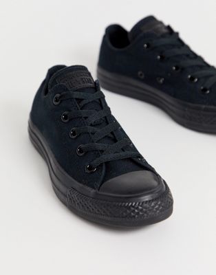 black chuck taylor all star ox trainers