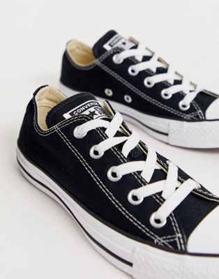 black chuck taylor all star ox trainers