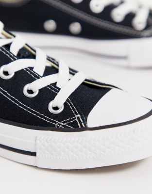 converse chuck taylor all star ox black trainers