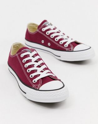 burgundy converse sneakers