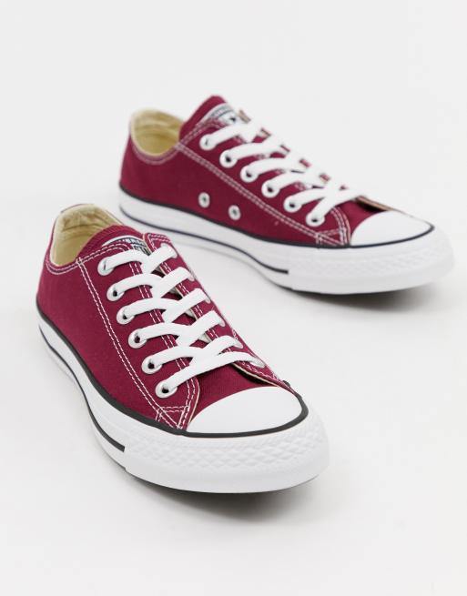 emergencia Ajuste virar Converse Chuck Taylor All Star ox burgundy sneakers | ASOS