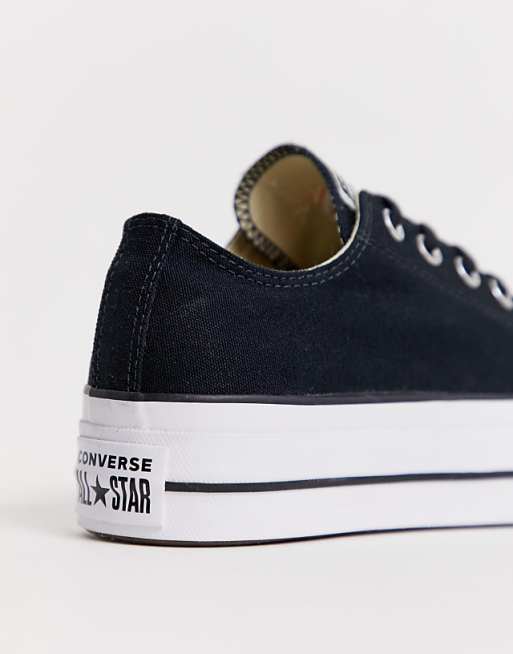 Converse Chuck Taylor All Star Ox canvas platform sneakers in black Converse Chuck Taylor All Star Ox canvas platform sneakers in black