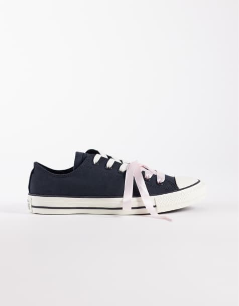 Converse Chuck Taylor All Star Ox Canvas sneakers in black with bow double lace - view 1