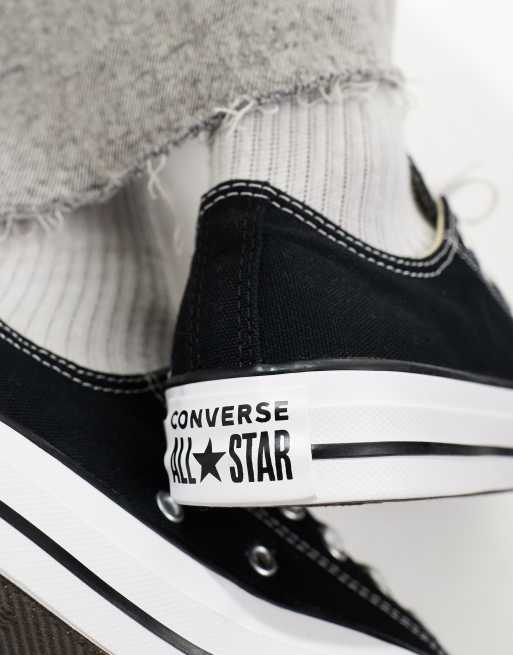 Converse Chuck Taylor All Star Ox canvas sneakers in black