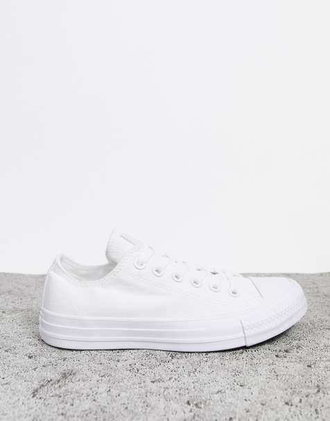 Converse Chuck Taylor All Star Ox canvas sneakers in white mono - view 1