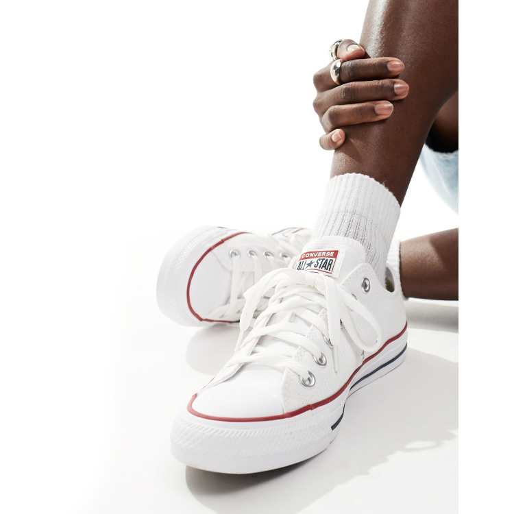 har taget fejl Tænke udtryk Converse Chuck Taylor All Star Ox canvas sneakers in white | ASOS