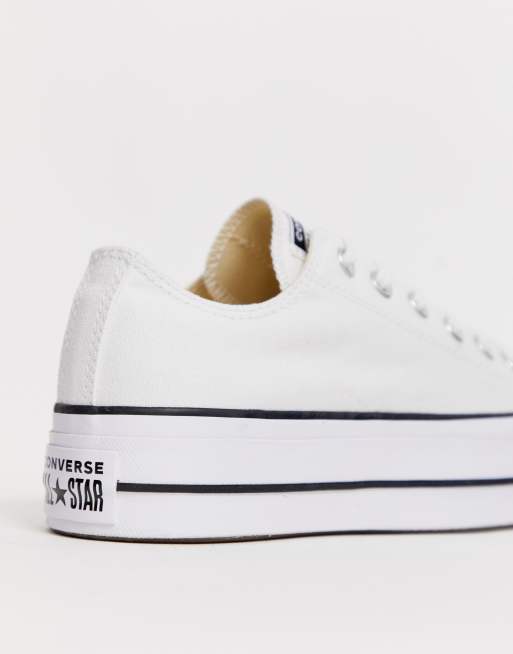 Converse Chuck Taylor - All Star Ox - Canvas sneakers met plateauzool in zwart, 3 van 4