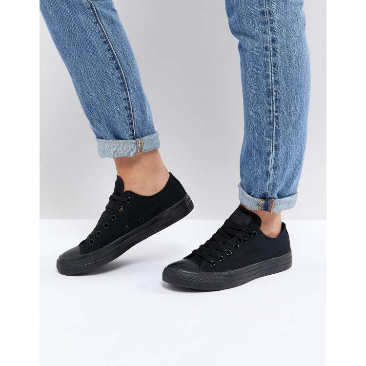 stressende kande Luksus Converse Chuck Taylor All Star Ox core black mono trainers | ASOS