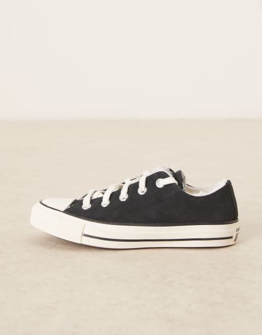 Converse – Chuck Taylor All Star Ox – Czarne zamszowe buty sportowe, 2 z 5