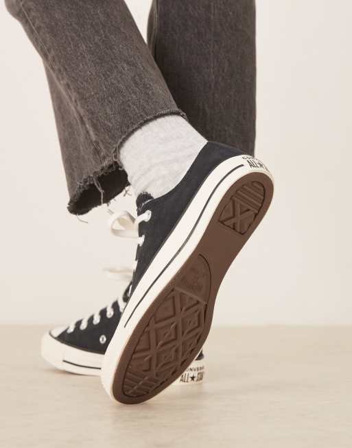 Converse – Chuck Taylor All Star Ox – Czarne zamszowe buty sportowe, 5 z 5