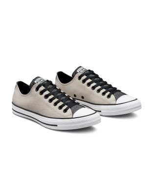 Converse Chuck Taylor All Ox Hybrid Texture color block cotton sneakers string-Grey | Smart Closet