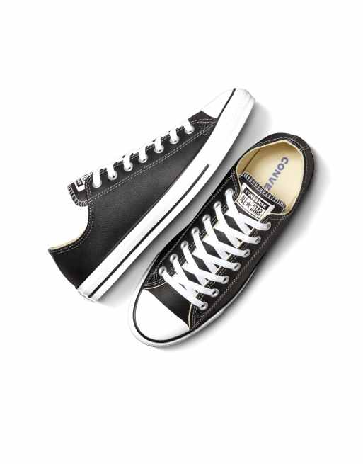 Converse Chuck Taylor All Star Ox leather in black ASOS