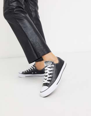 black converse ox leather